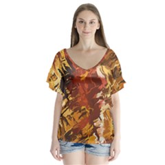 Abstraction Abstract Pattern Flutter Sleeve Top by Nexatart