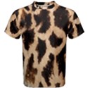 Giraffe Texture Yellow And Brown Spots On Giraffe Skin Men s Cotton Tee View1