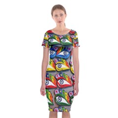 The Eye Of Osiris As Seen On Mediterranean Fishing Boats For Good Luck Classic Short Sleeve Midi Dress by Nexatart