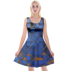 Glass Abstract Art Pattern Reversible Velvet Sleeveless Dress by Nexatart