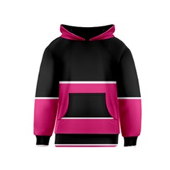 Black Pink Line White Kids  Pullover Hoodie