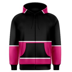 Black Pink Line White Men s Zipper Hoodie by Mariart