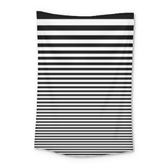 Black White Line Small Tapestry