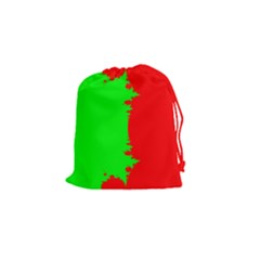 Critical Points Line Circle Red Green Drawstring Pouches (small) 