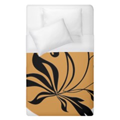 Black Brown Floral Symbol Duvet Cover (single Size) by Mariart