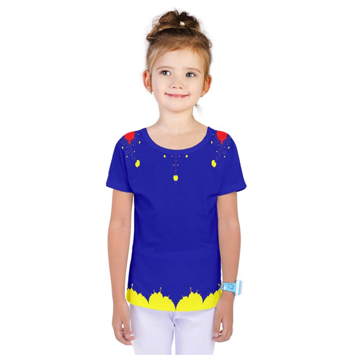 Critical Points Line Circle Red Blue Yellow Kids  One Piece Tee