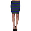 Diamond Alt Blue Green Woven Fabric Bodycon Skirt View1