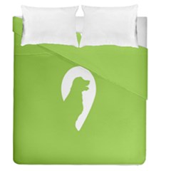 Dog Green White Animals Duvet Cover Double Side (queen Size) by Mariart