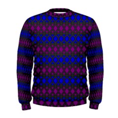 Diamond Alt Blue Purple Woven Fabric Men s Sweatshirt