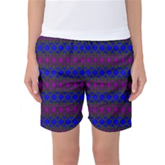 Diamond Alt Blue Purple Woven Fabric Women s Basketball Shorts