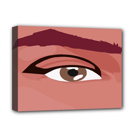 Eye Difficulty Red Deluxe Canvas 16  X 12  