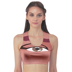 Eye Difficulty Red Sports Bra by Mariart