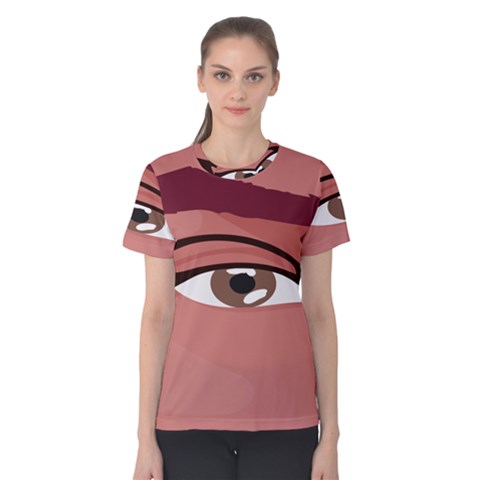 Eye Difficulty Red Women s Cotton Tee by Mariart
