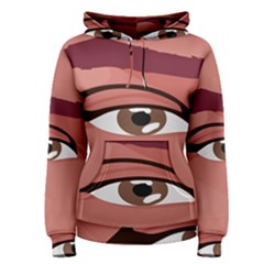 Eye Difficulty Red Women s Pullover Hoodie by Mariart