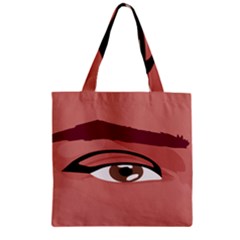 Eye Difficulty Red Zipper Grocery Tote Bag by Mariart