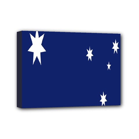 Flag Star Blue Green Yellow Mini Canvas 7  X 5  by Mariart