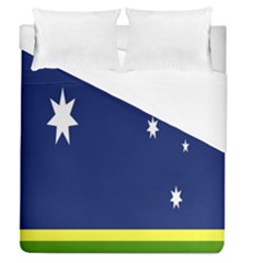 Flag Star Blue Green Yellow Duvet Cover (queen Size)