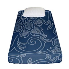 Flower Floral Blue Rose Star Fitted Sheet (single Size)