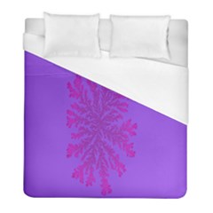 Dendron Diffusion Aggregation Flower Floral Leaf Red Purple Duvet Cover (full/ Double Size)