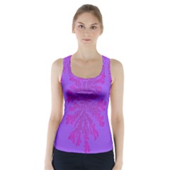 Dendron Diffusion Aggregation Flower Floral Leaf Red Purple Racer Back Sports Top by Mariart