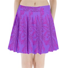 Dendron Diffusion Aggregation Flower Floral Leaf Red Purple Pleated Mini Skirt by Mariart