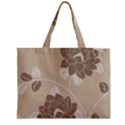 Flower Floral Grey Rose Leaf Zipper Mini Tote Bag View1