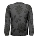 Flower Floral Rose Black Men s Long Sleeve Tee View2