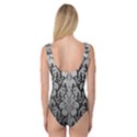 Flower Floral Grey Black Leaf Princess Tank Leotard  View2