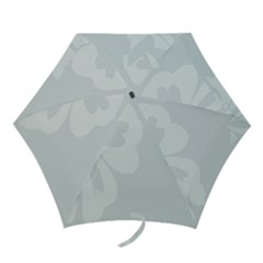 Hibiscus Sakura Glacier Gray Mini Folding Umbrellas