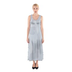 Hibiscus Sakura Glacier Gray Sleeveless Maxi Dress