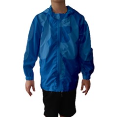 Hibiscus Sakura Classic Blue Hooded Wind Breaker (kids) by Mariart