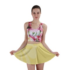Hibiscus Custard Yellow Mini Skirt