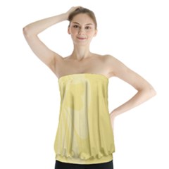 Hibiscus Custard Yellow Strapless Top by Mariart