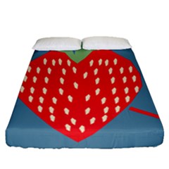 Fruit Red Strawberry Fitted Sheet (queen Size)