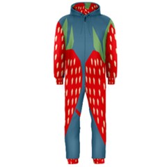 Fruit Red Strawberry Hooded Jumpsuit (men) 