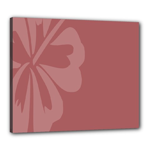 Hibiscus Sakura Red Canvas 24  X 20  by Mariart