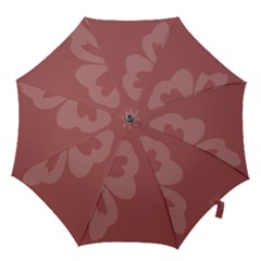 Hibiscus Sakura Red Hook Handle Umbrellas (medium)