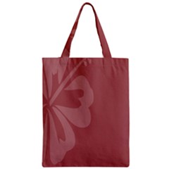 Hibiscus Sakura Red Zipper Classic Tote Bag by Mariart