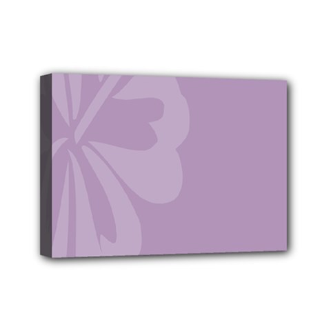 Hibiscus Sakura Lavender Herb Purple Mini Canvas 7  X 5  by Mariart
