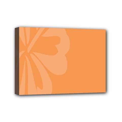 Hibiscus Sakura Tangerine Orange Mini Canvas 7  X 5  by Mariart