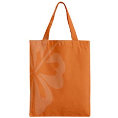 Hibiscus Sakura Tangerine Orange Zipper Classic Tote Bag by Mariart