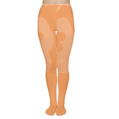 Hibiscus Sakura Tangerine Orange Women s Tights