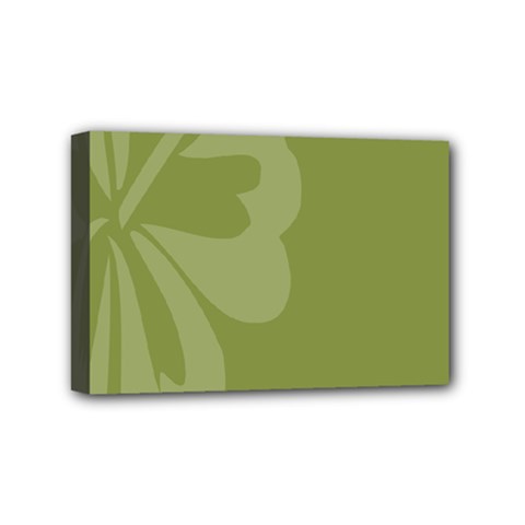 Hibiscus Sakura Woodbine Green Mini Canvas 6  X 4  by Mariart