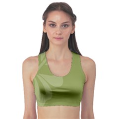 Hibiscus Sakura Woodbine Green Sports Bra by Mariart