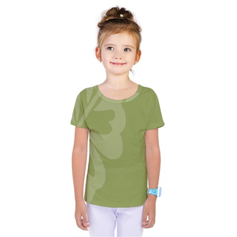 Hibiscus Sakura Woodbine Green Kids  One Piece Tee by Mariart