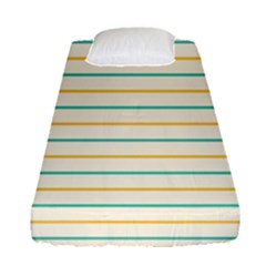 Horizontal Line Yellow Blue Orange Fitted Sheet (single Size)