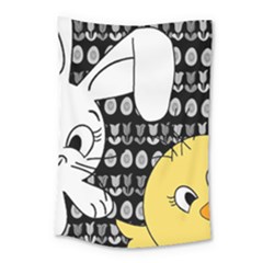 Easter Bunny And Chick  Small Tapestry by Valentinaart