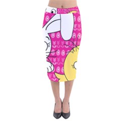 Easter Velvet Midi Pencil Skirt by Valentinaart