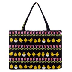 Easter - Chick And Tulips Medium Zipper Tote Bag by Valentinaart