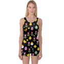 Easter - chick and tulips One Piece Boyleg Swimsuit View1